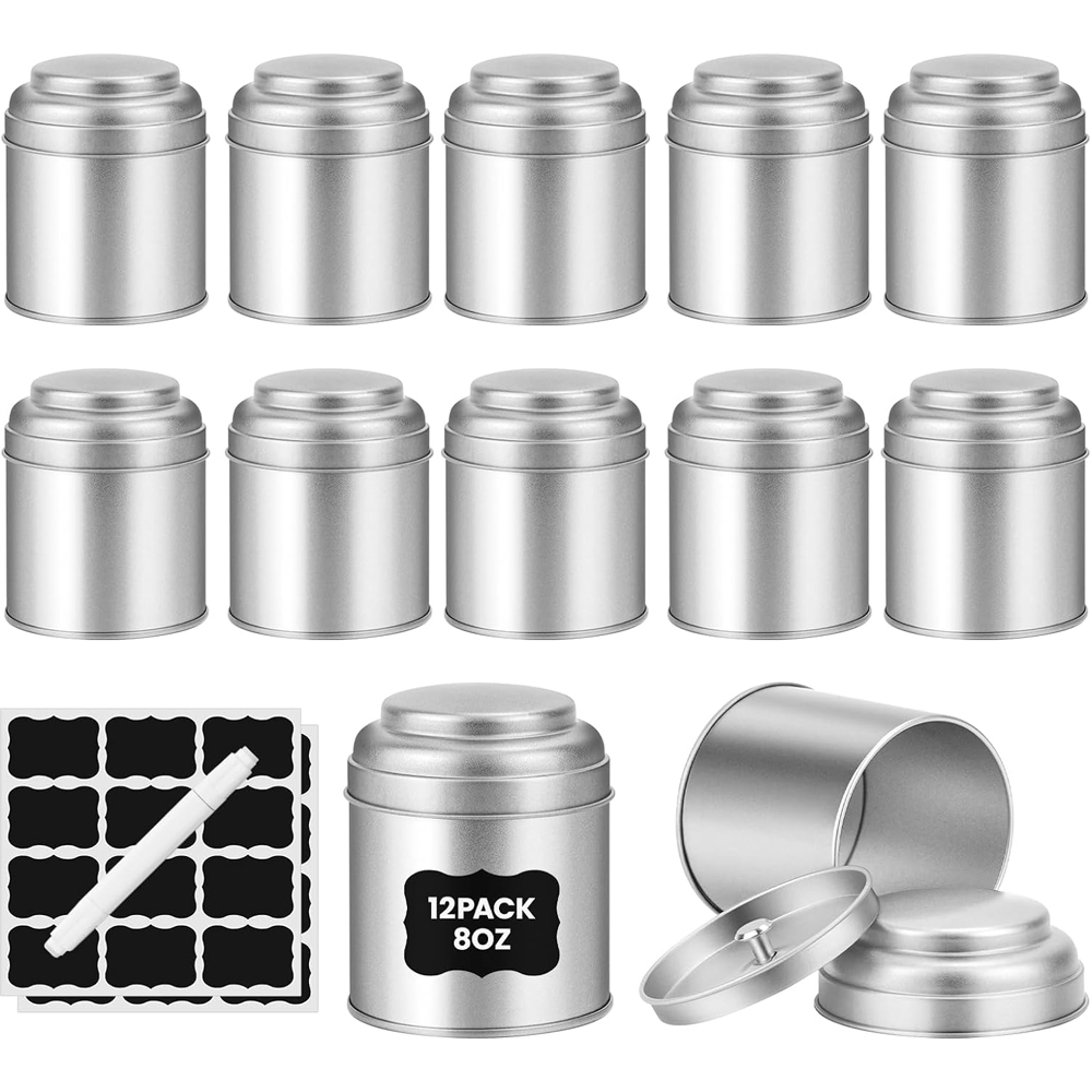 Canister Coffee Sugar Tea - Tea Tin with Airtight Double Lids