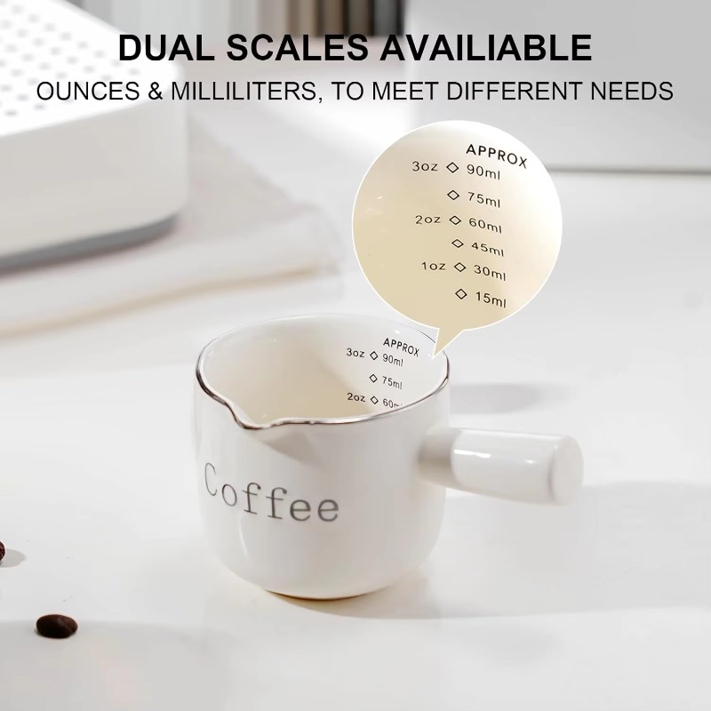 Coffee Tea For Me - Mini Ceramic Coffee Cup with Handle