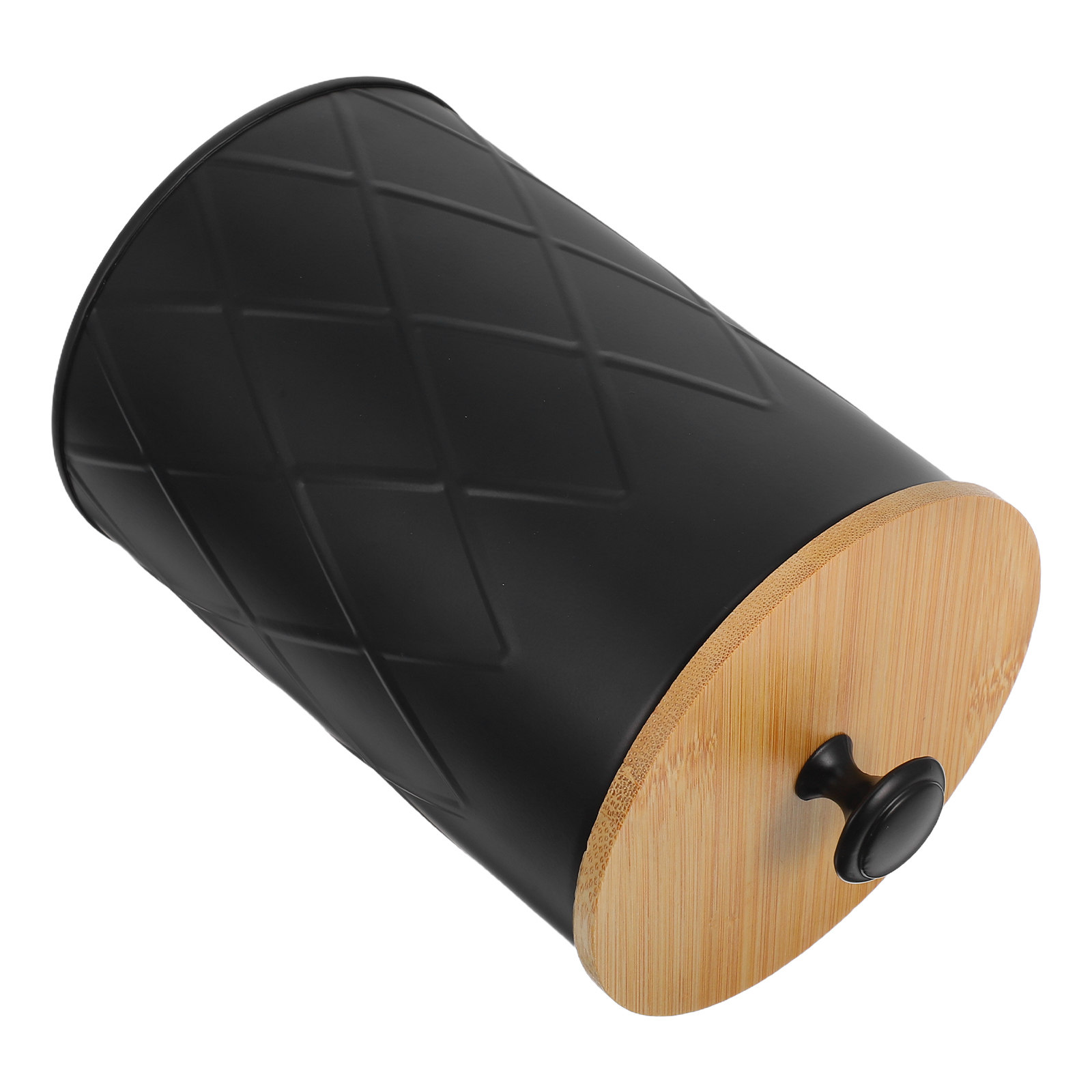 Canister Coffee Sugar Tea - Black Metal Countertop Canister with Airtight