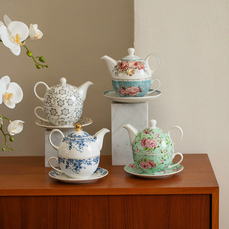 Coffee Tea Sugar Set - Flower Teapots,Coffee Pot,Mother Child Pots,One Pot
