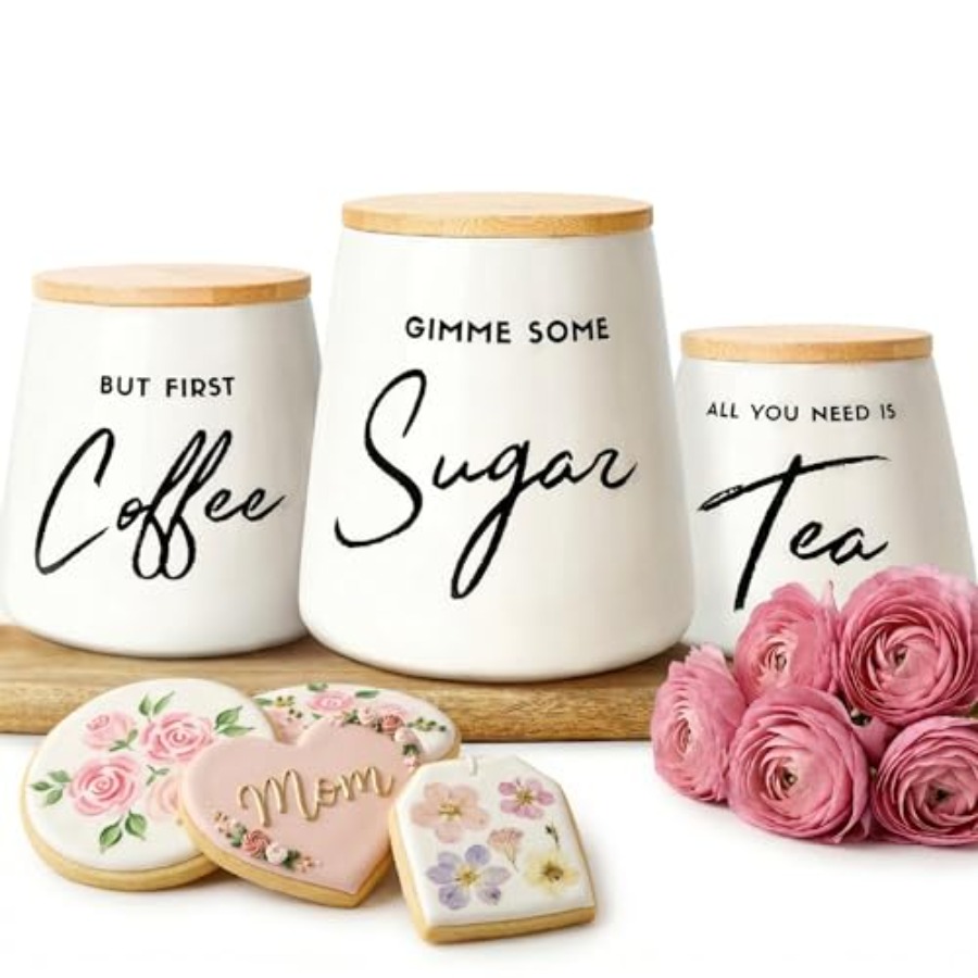 Canister Coffee Sugar Tea - Coffee Tea and Sugar Ceramic Canister