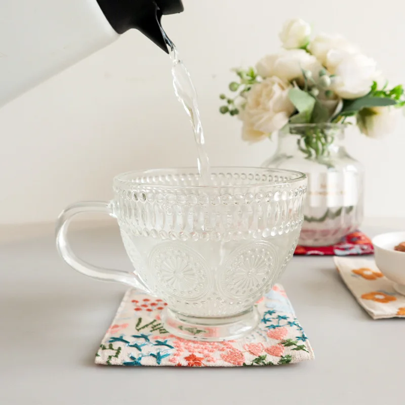 New Cotton Hemp Cup Mat Embroi - Coffee Plus Tea incelemesi ve fiyatı
