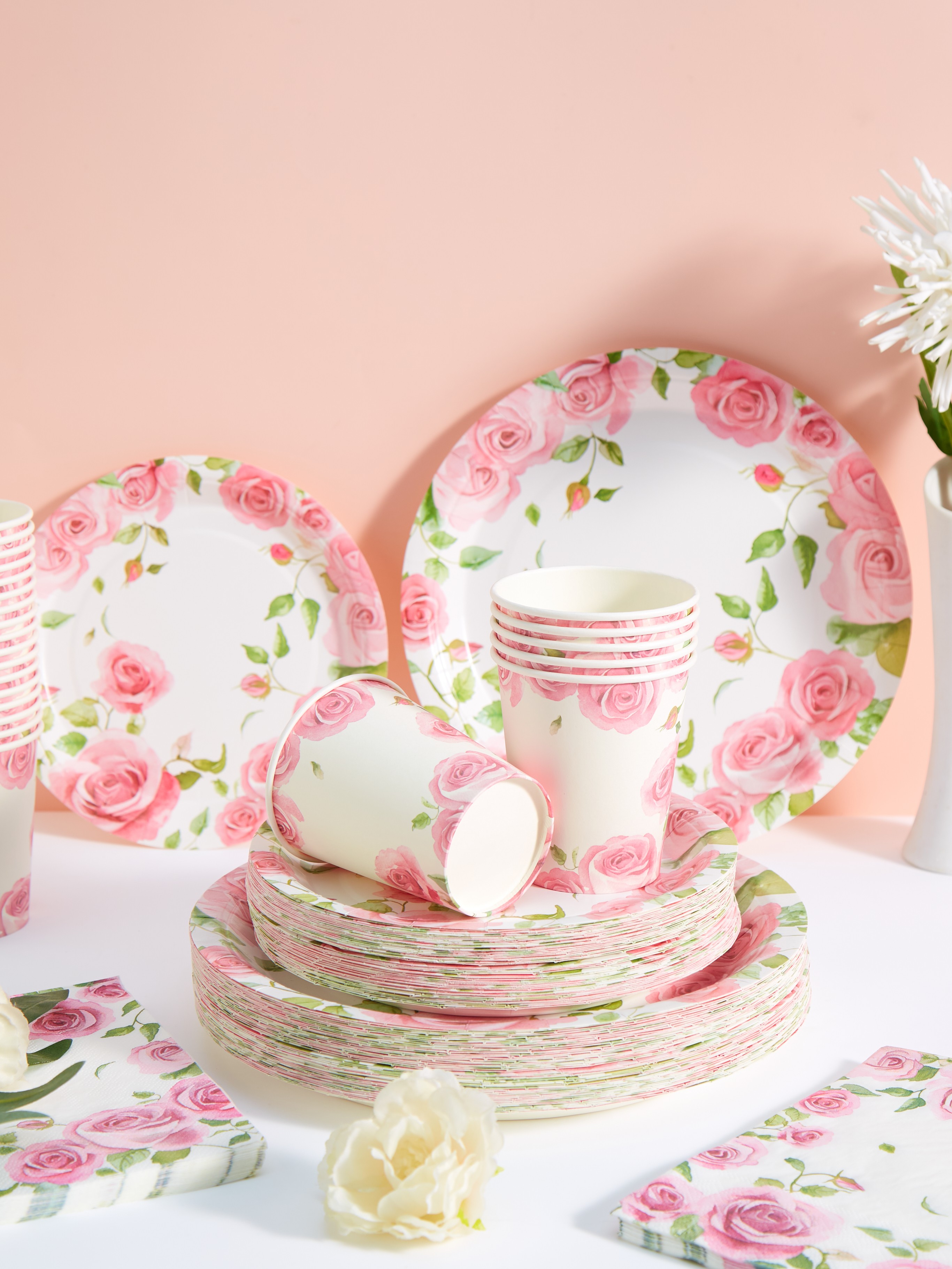 Floral Paper Plates Watercolor - Tea & Coffee Kent incelemesi ve fiyatı