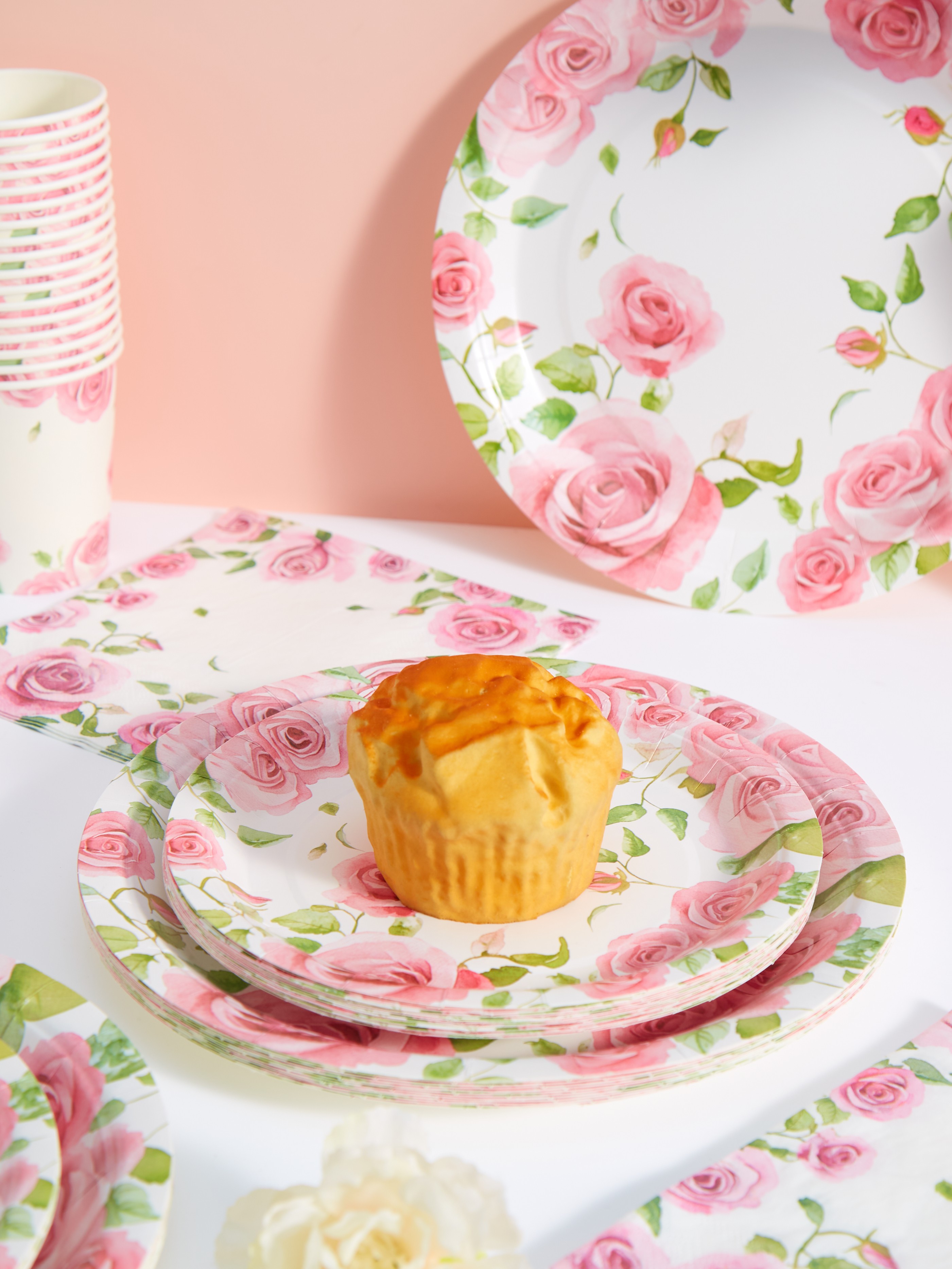 Floral Paper Plates Watercolor - Tea & Coffee Kent incelemesi ve fiyatı