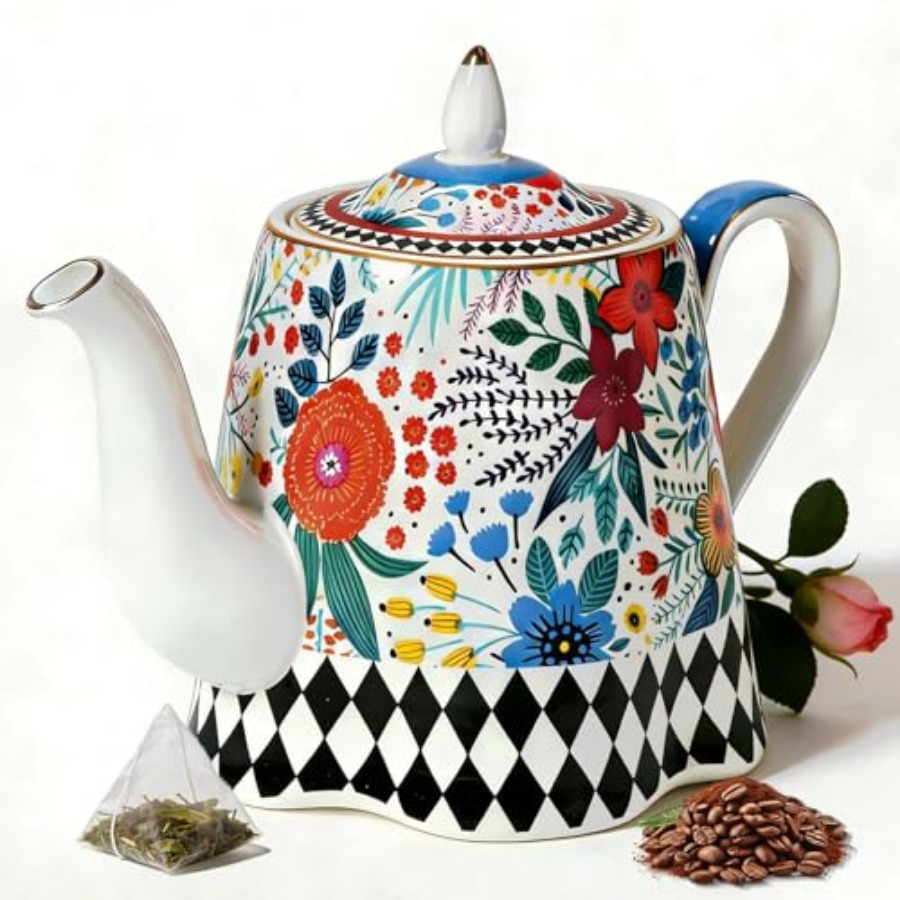Bone China Porcelain Teapot Te - Draw Coffee And Tea incelemesi ve fiyatı