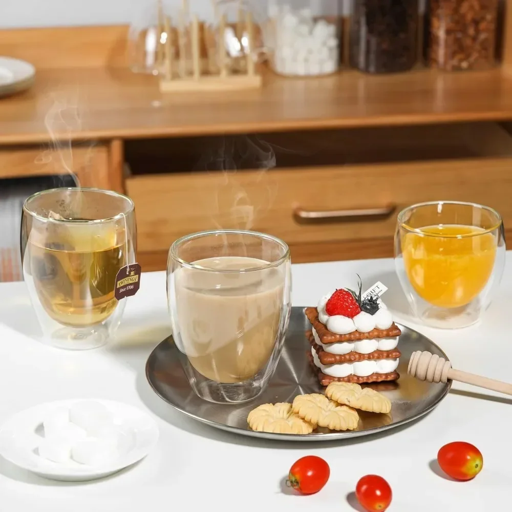 6 pcs Clear Double Wall Glass  - Coffee Tea Sugar Set incelemesi ve fiyatı