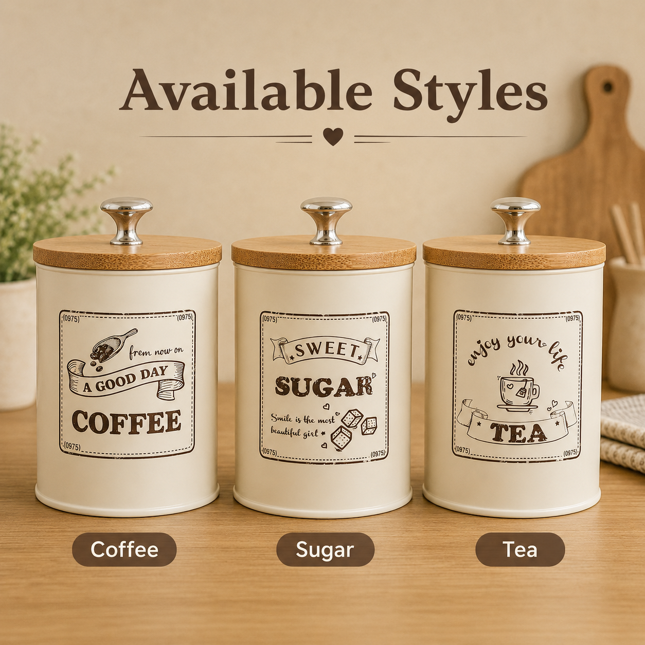 Vintage Coffee Sugar Tea Stora - Canister Coffee Sugar Tea incelemesi ve fiyatı