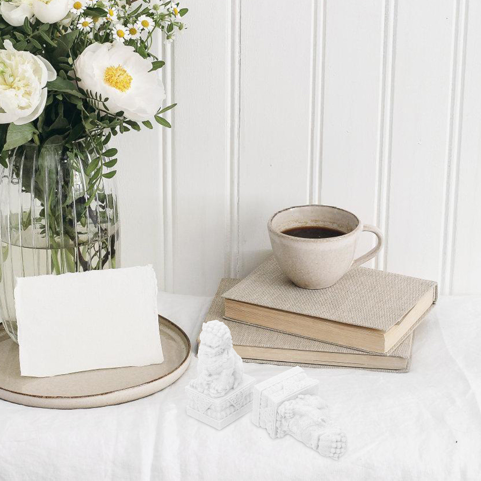 1Pair Exquisite Mini Lion Stat - Coffee Tea Garden incelemesi ve fiyatı