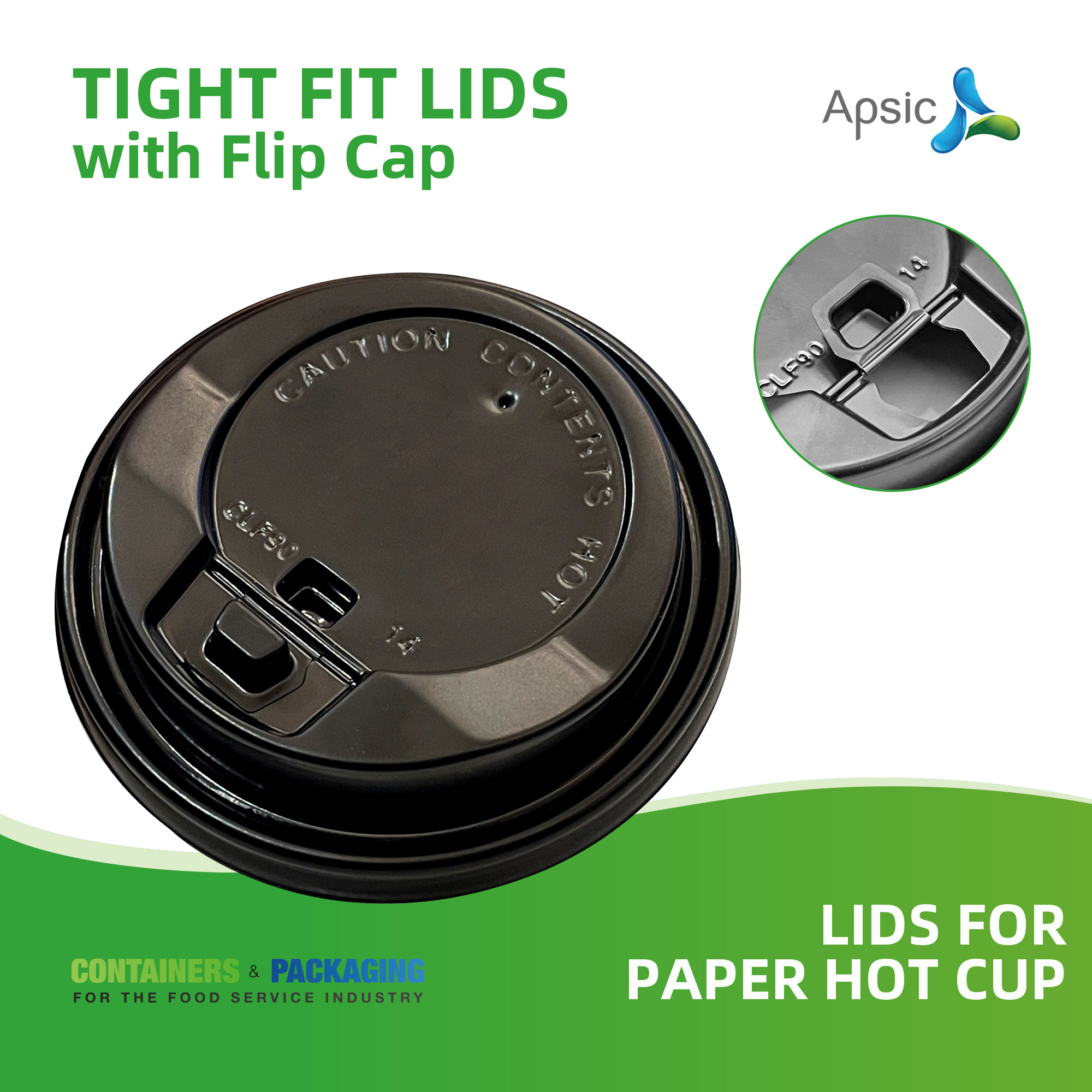 APSIC 1000 Pack Black Flat Lid - Coffee Tea Vietnam incelemesi ve fiyatı