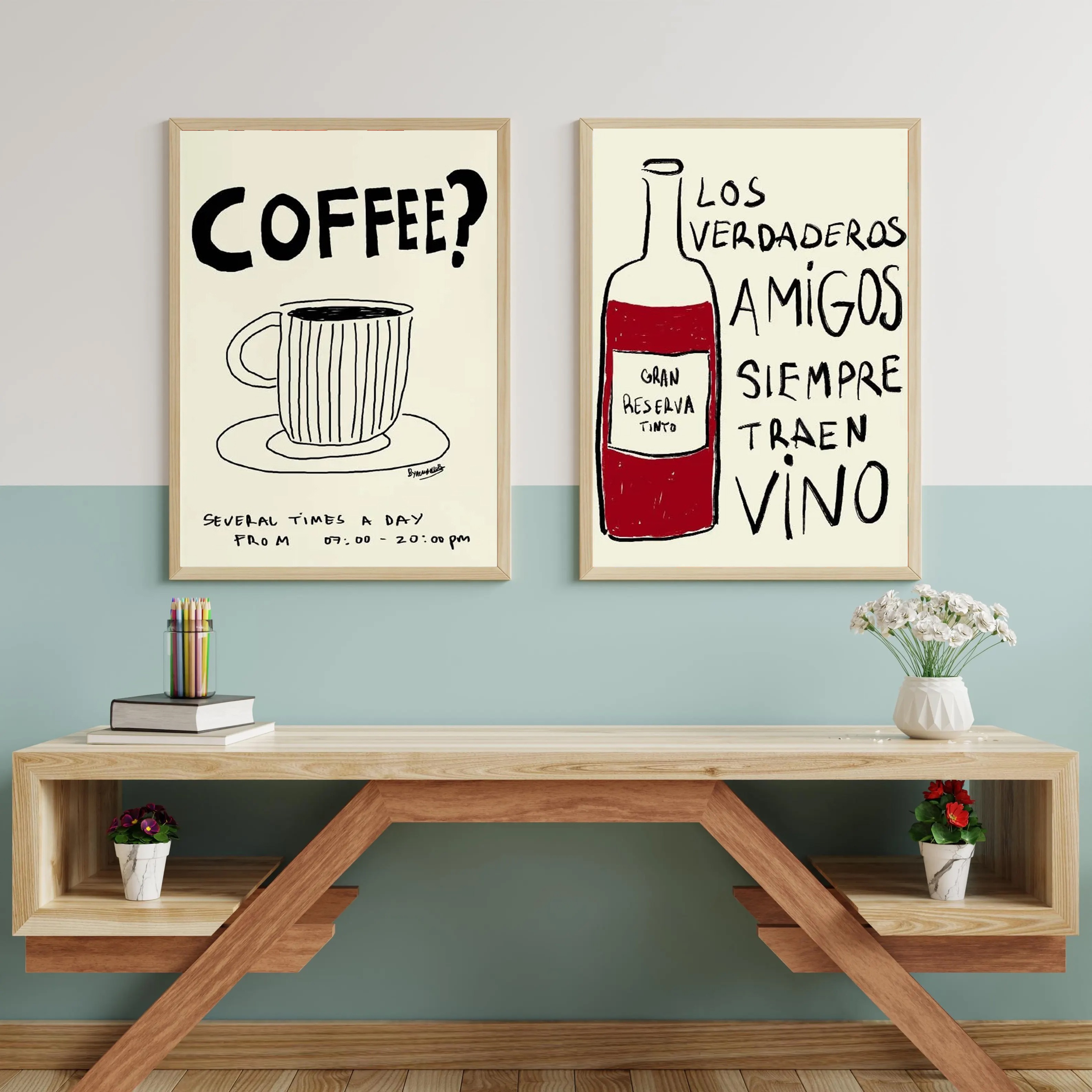 Colorful Drawings Abstract Art - Draw Coffee And Tea incelemesi ve fiyatı