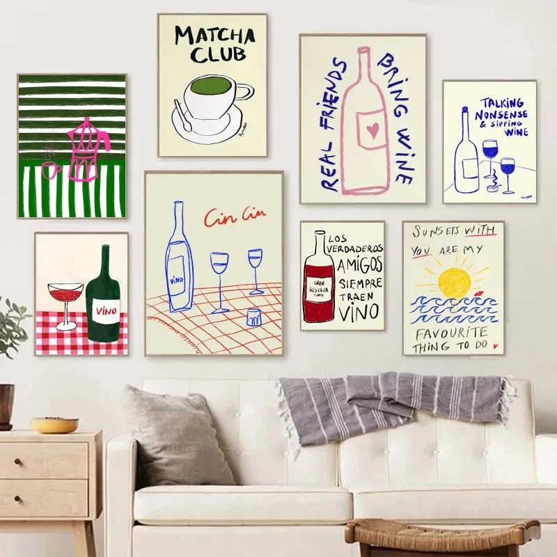 Colorful Drawings Abstract Art - Draw Coffee And Tea incelemesi ve fiyatı
