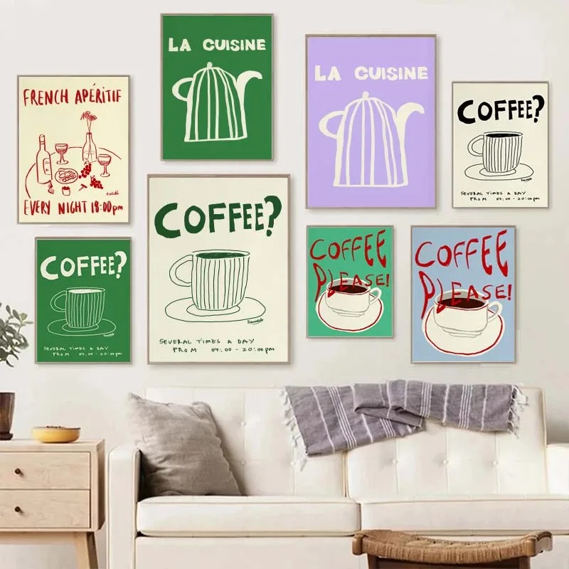 Colorful Drawings Abstract Art - Draw Coffee And Tea incelemesi ve fiyatı