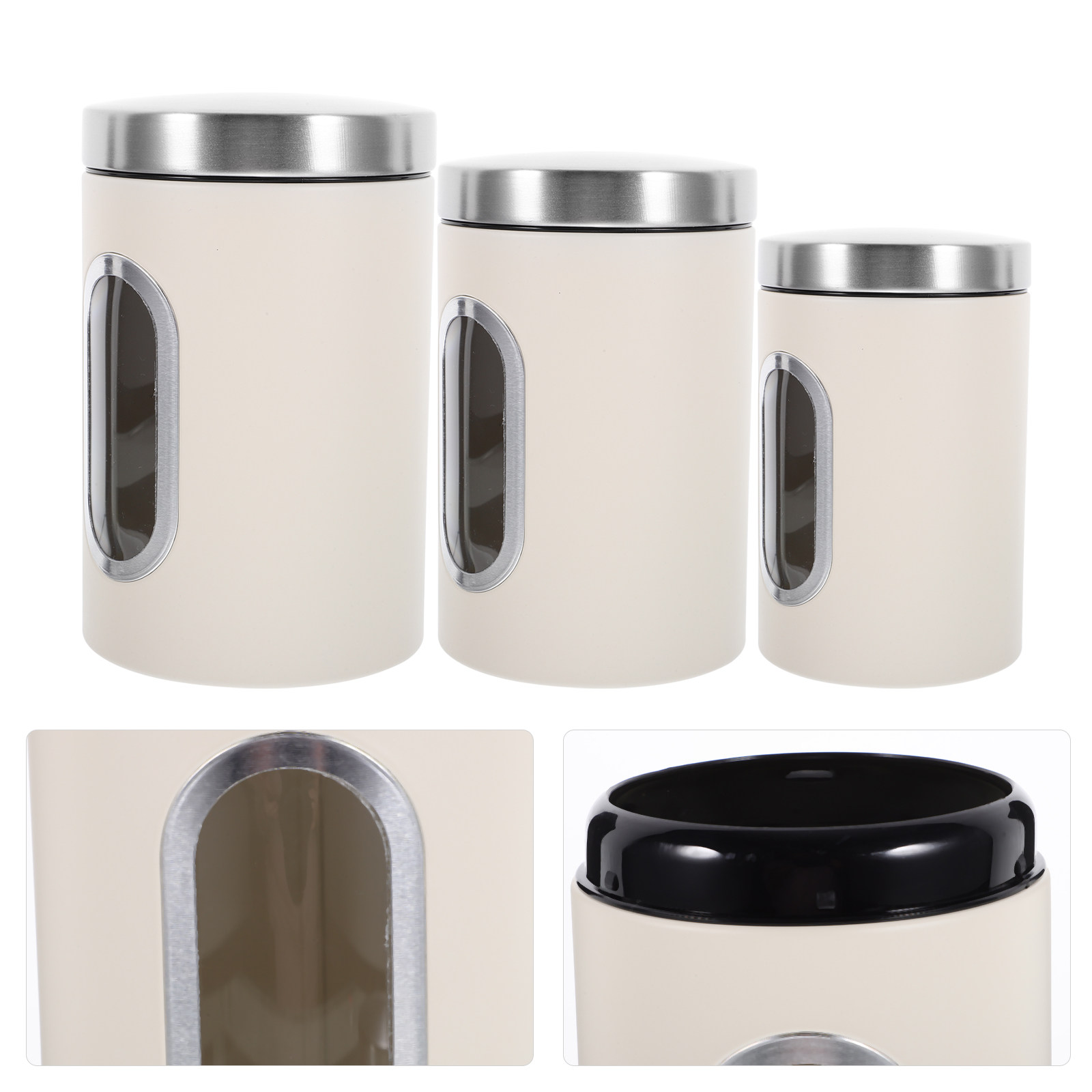 3Pcs Storage Jar Set Airtight  - Coffee Tea Sugar Set incelemesi ve fiyatı