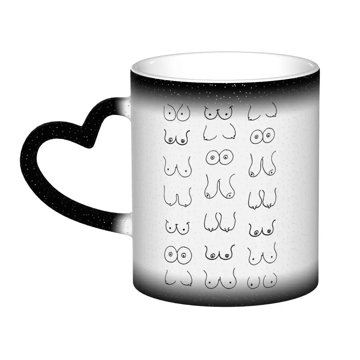 Black And White Tits Drawing M - Draw Coffee And Tea incelemesi ve fiyatı