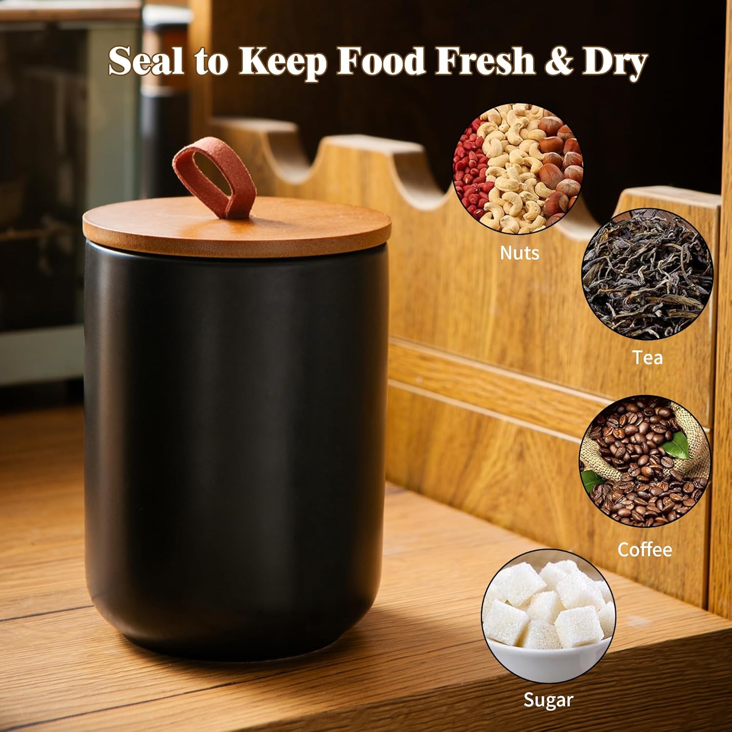 Ceramic Canister Set (30 oz, 4 - Coffee Tea Sugar Set incelemesi ve fiyatı