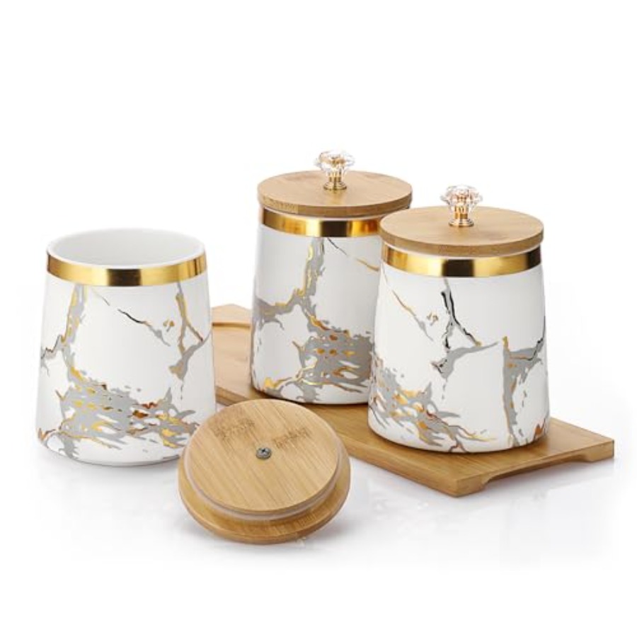 Set of 3 Canisters Set for Sug - Coffee Tea Sugar Set incelemesi ve fiyatı