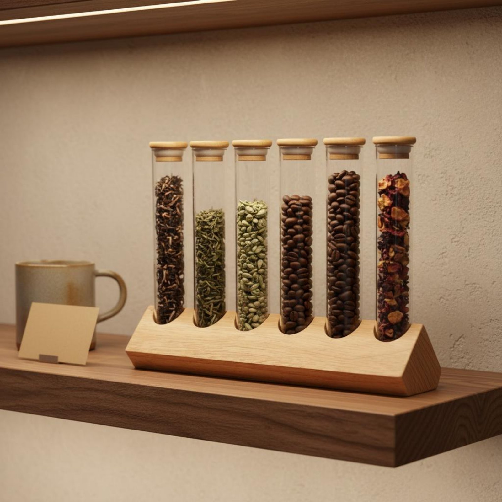 Glass Tube Container Set with  - Coffee Bean & Tea Menu incelemesi ve fiyatı
