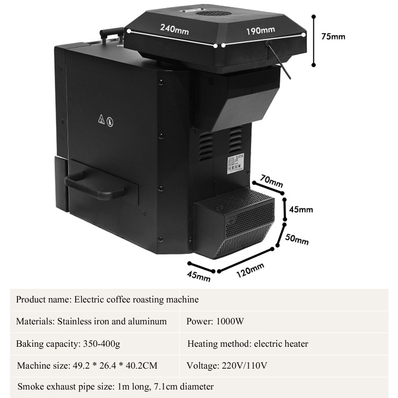 500g Coffee Roaster 3 Roasting - Coffee Bean & Tea Menu incelemesi ve fiyatı