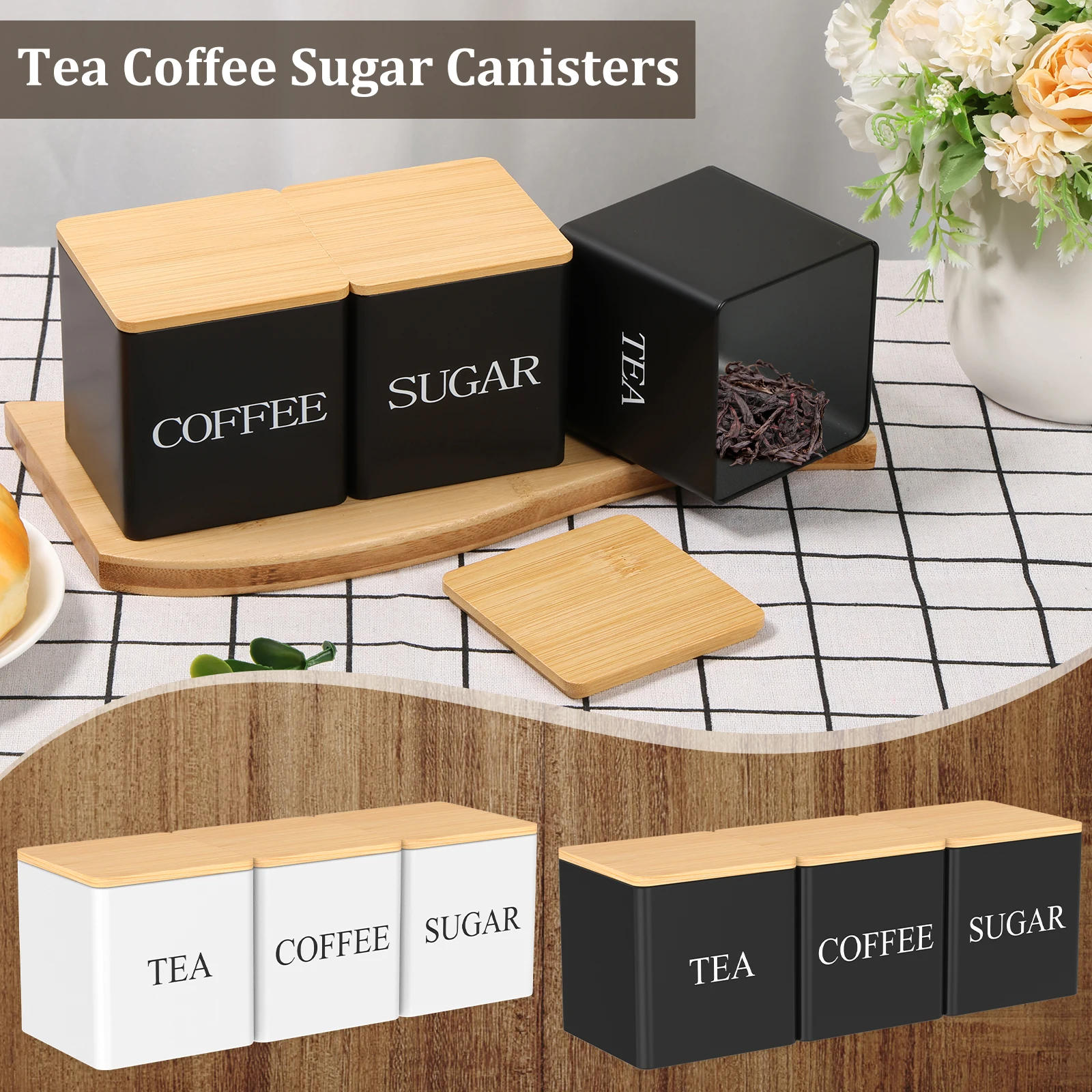 3Pcs Set 500ml Tea Sugar Coffe - Canister Coffee Sugar Tea incelemesi ve fiyatı