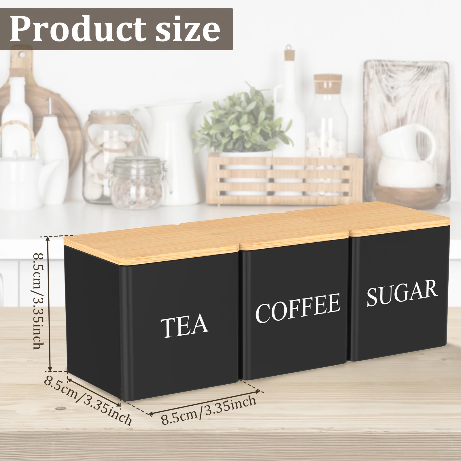 3Pcs Set 500ml Tea Sugar Coffe - Canister Coffee Sugar Tea incelemesi ve fiyatı