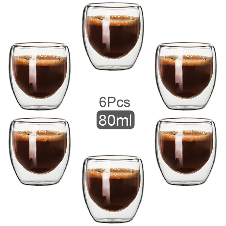 Double Walled Glass Coffee Mug - Coffee Tea Sugar Set incelemesi ve fiyatı