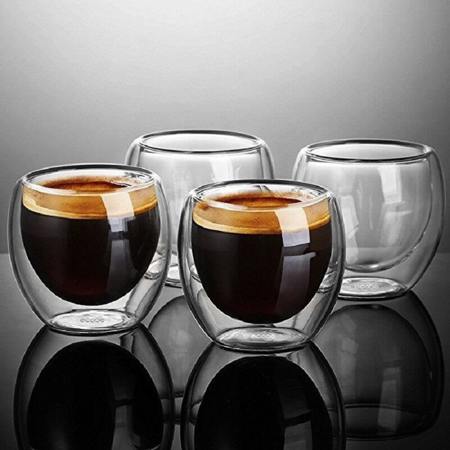 Double Walled Glass Coffee Mug - Coffee Tea Sugar Set incelemesi ve fiyatı