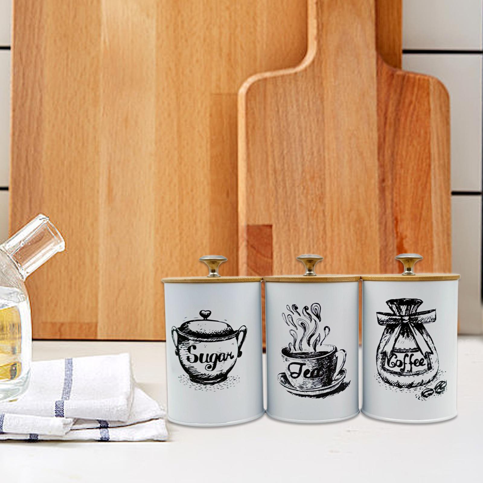 3Pcs Sealed Coffee Canister Se - Canister Coffee Sugar Tea incelemesi ve fiyatı