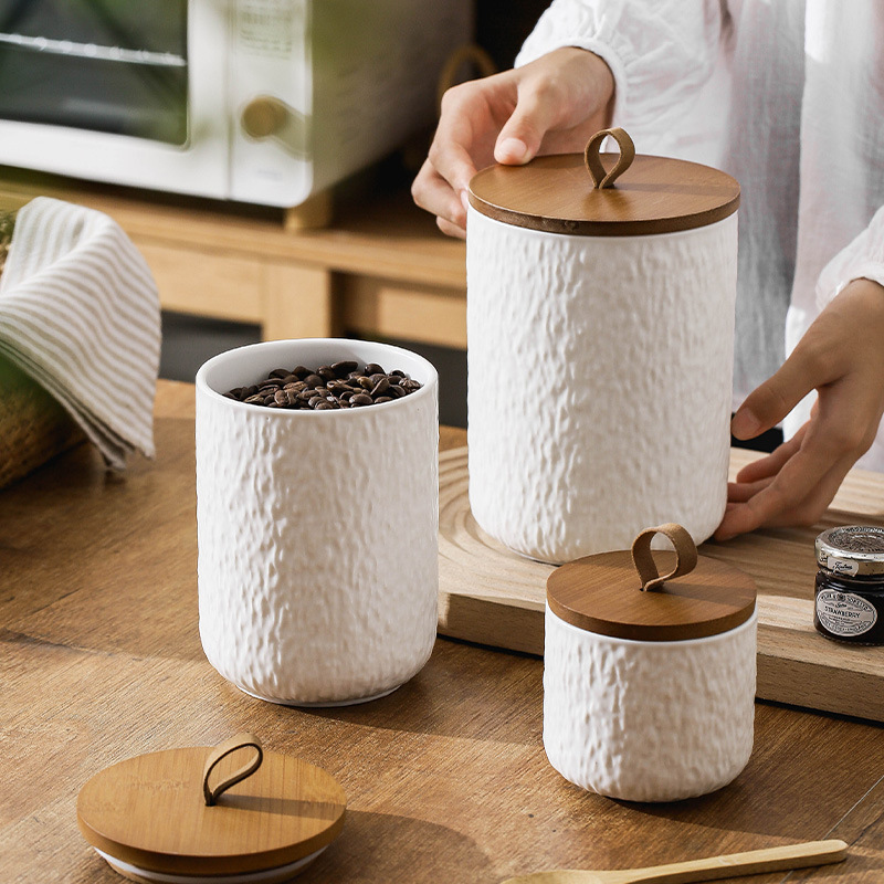 Rock Pattern Ceramic Tea Stora - Canister Coffee Sugar Tea incelemesi ve fiyatı