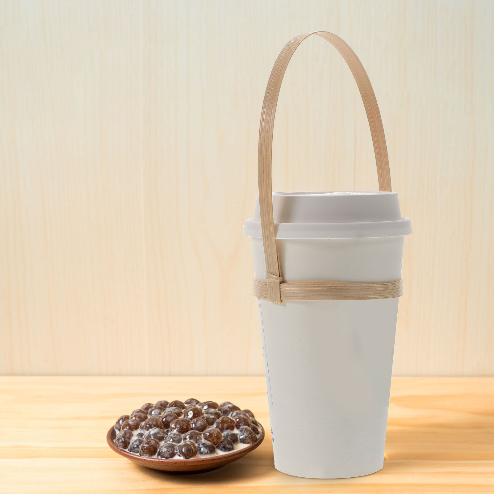 10Pcs Bamboo Drink Carrier Cof - Coffee Tea Holders incelemesi ve fiyatı