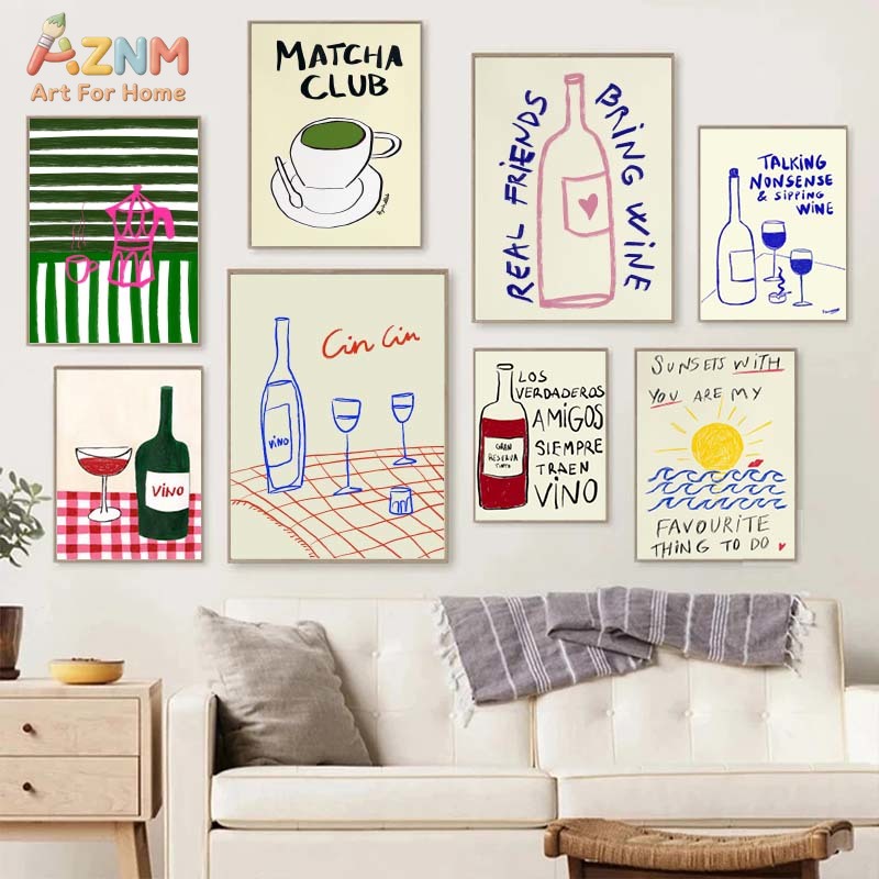 Colorful Drawings Abstract Art - Draw Coffee And Tea incelemesi ve fiyatı