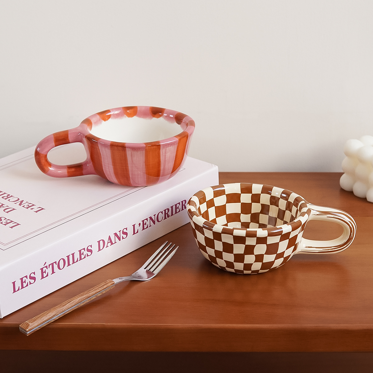1Pc 220ml Checkerboard Ceramic - Coffee Tea For Me incelemesi ve fiyatı