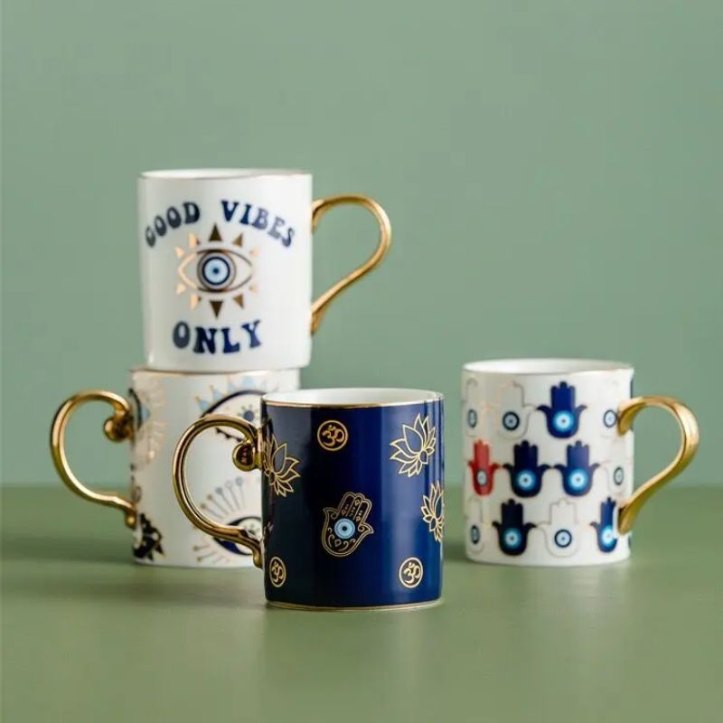 Blue Eye Coffee Cup Devil's Ey - Coffee Tea For Me incelemesi ve fiyatı