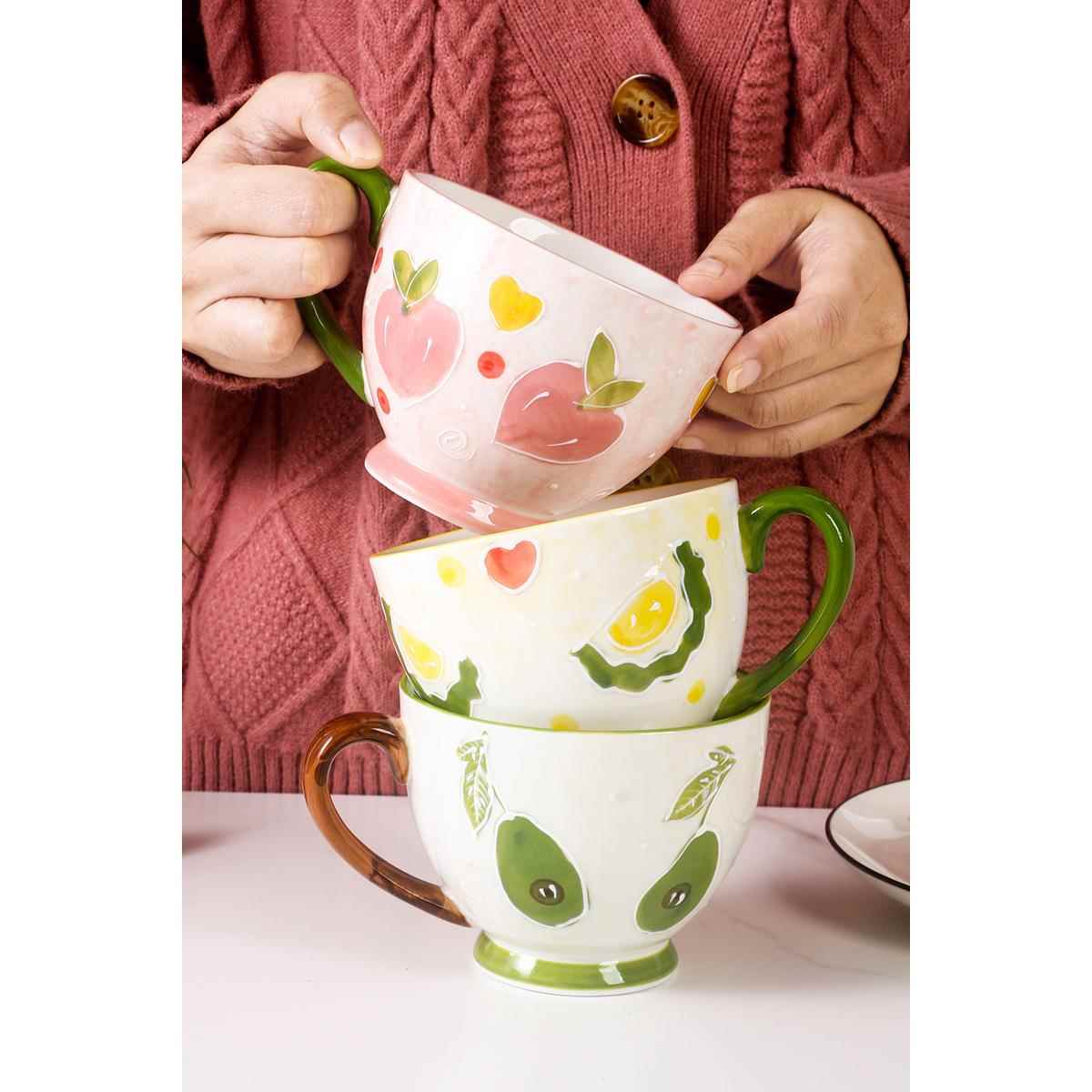 Ceramic Coffee Cup Women's Ear - Draw Coffee And Tea incelemesi ve fiyatı