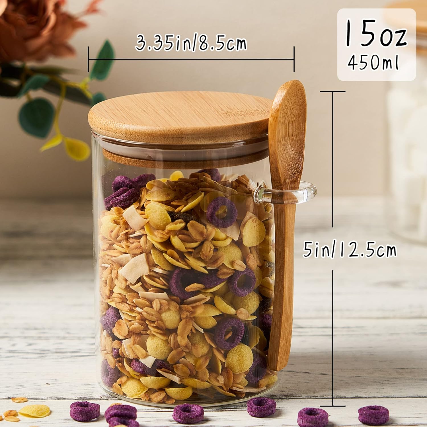 2 Pack 15oz Glass Sugar Contai - Coffee Tea Sugar incelemesi ve fiyatı
