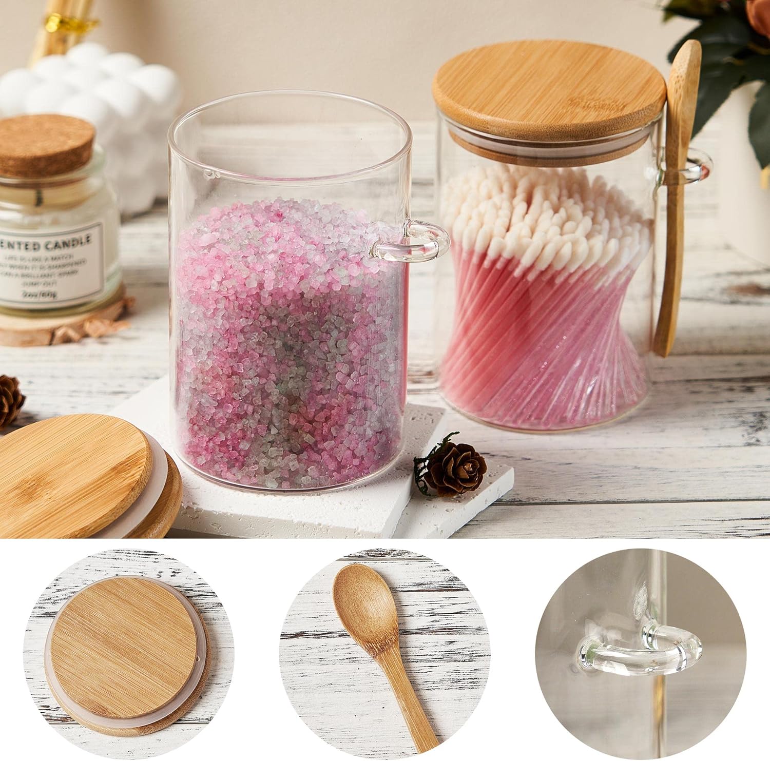 2 Pack 15oz Glass Sugar Contai - Coffee Tea Sugar incelemesi ve fiyatı