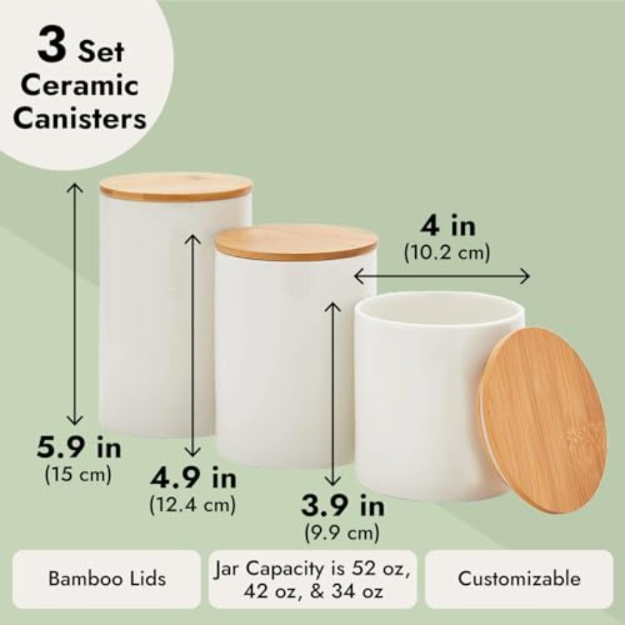 Ceramic Canisters - Coffee Can - Coffee Tea Sugar Set incelemesi ve fiyatı