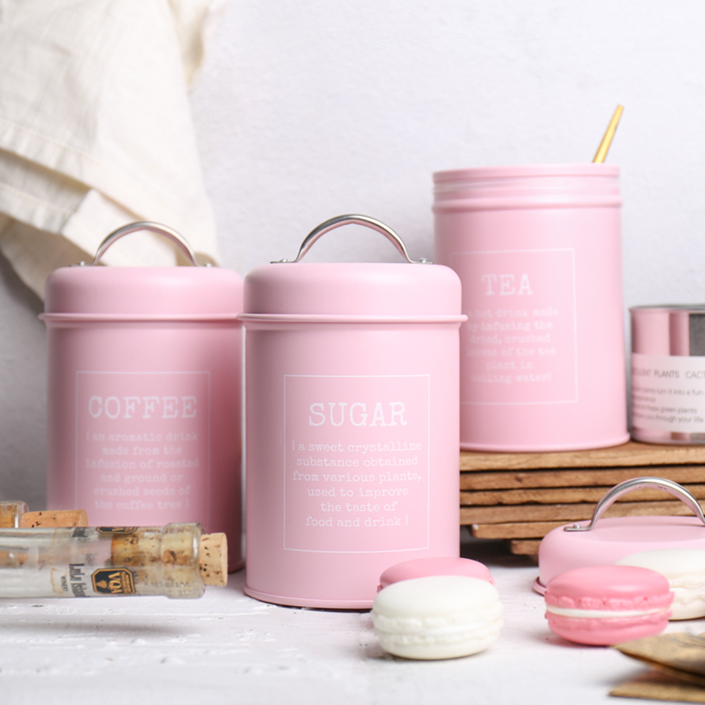 Set of 3 Canister Iron Kitchen - Canister Coffee Sugar Tea incelemesi ve fiyatı