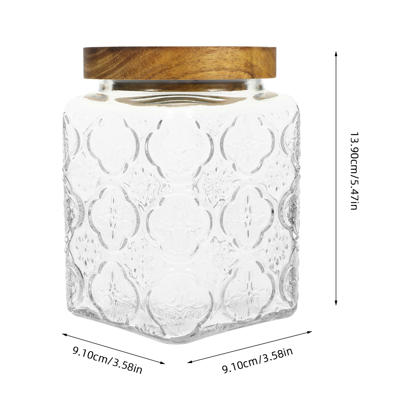 Glass Sealed Jar Wood Lid Airt - Canister Coffee Sugar Tea incelemesi ve fiyatı