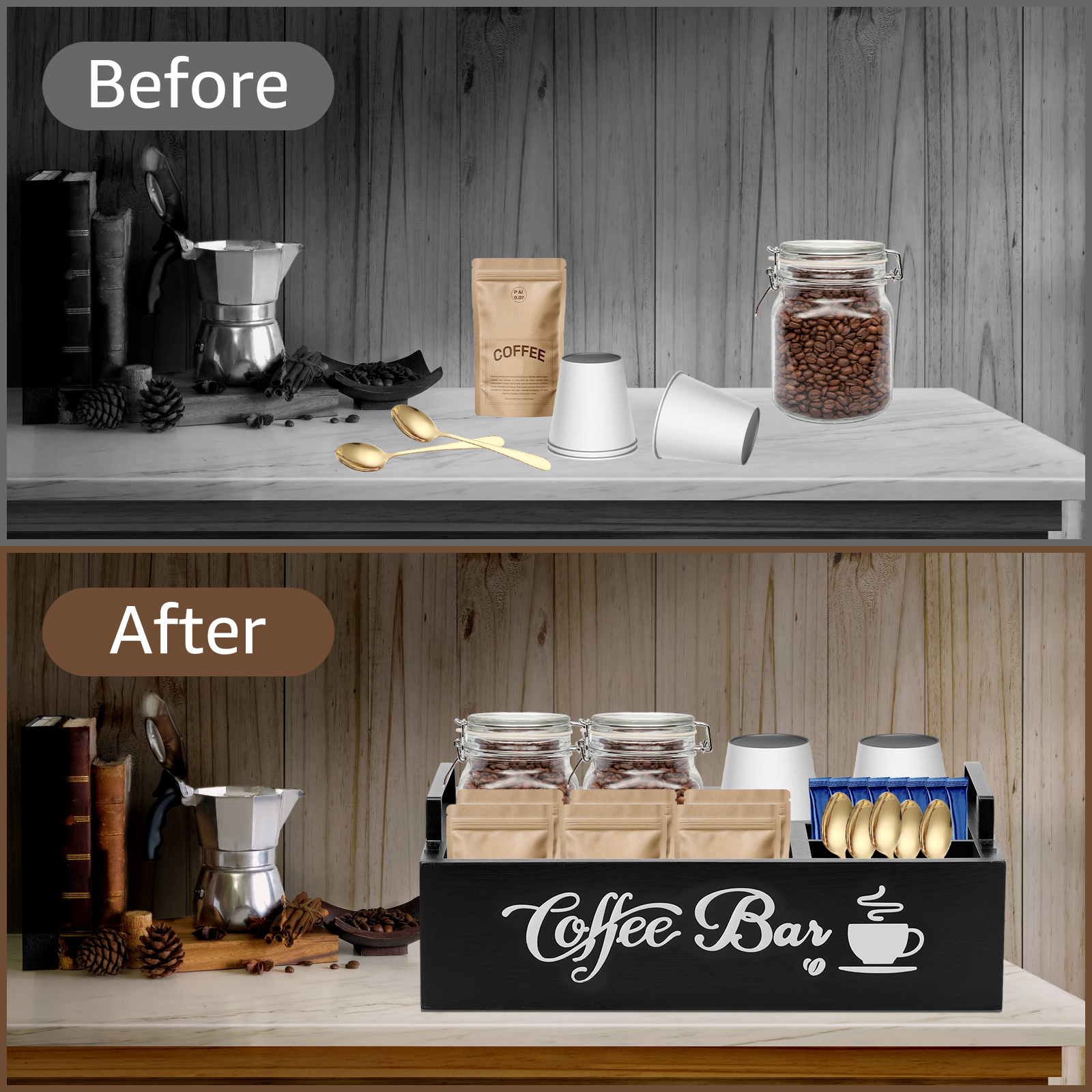 Wooden Coffee Rack Portable De - Coffee Tea Holders incelemesi ve fiyatı