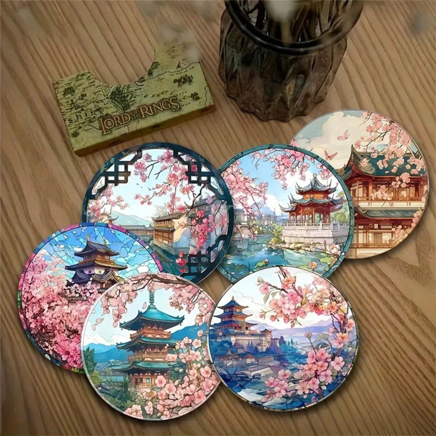 2D FLAT 6pcs/Set Japanese Cher - Coffee Tea Garden incelemesi ve fiyatı